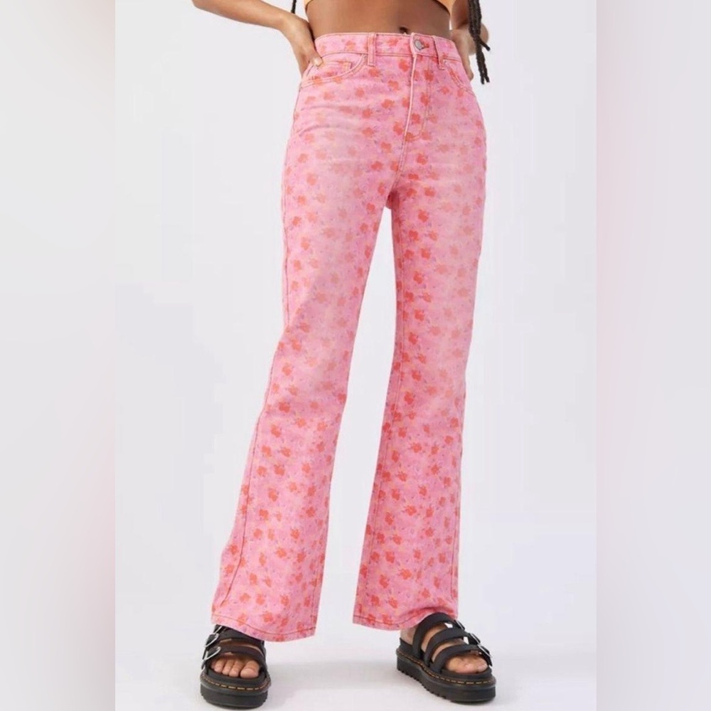 Pink Floral Urban Outfitters Jeans/Pants